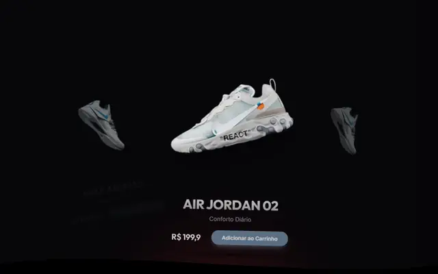 Vitrine de tênis da SNKRS