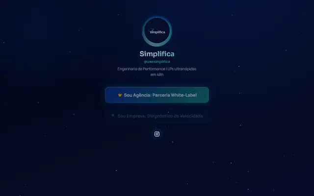 Página de links oficiais da Simplifica